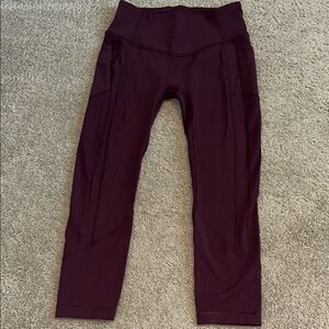 Maroon lululemon leggings